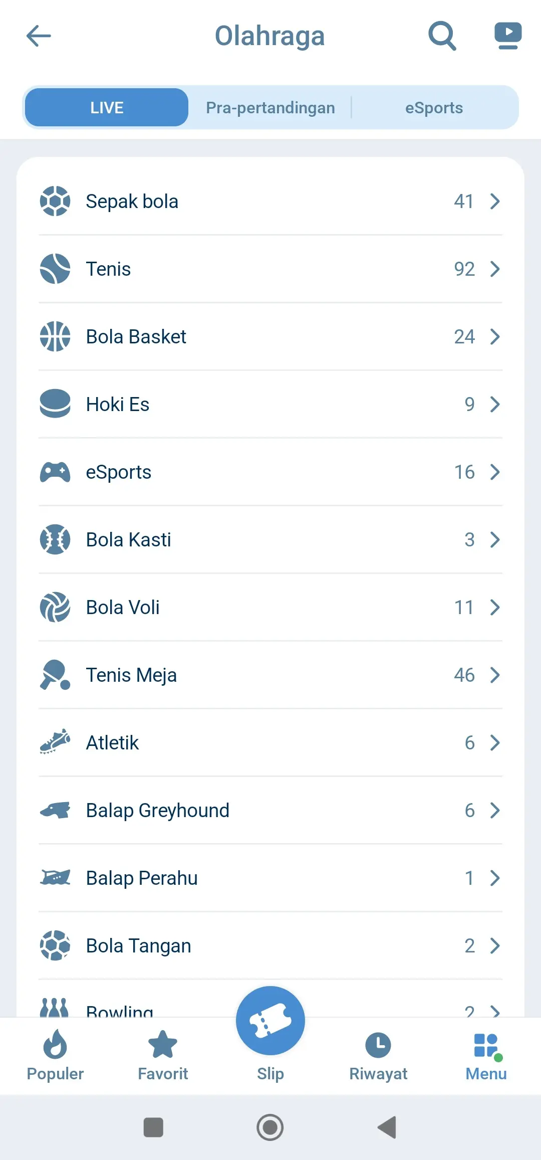 1xBet Android app screenshot 4